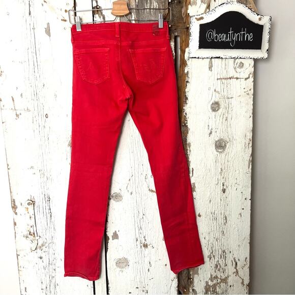 AG Adriano Goldschmied Skinny Red The Stilt Jeans 25 - Picture 5 of 11